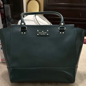 Kate Spade Dark Green Tote Bag